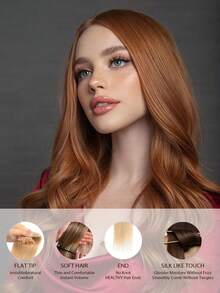 50pcs Human Hair Extensions 12-22 Inch Straight Hair Keratin F-Type Seamless Invisible High Quality Natural Real Hair For Wedding Daily Party Use - Multicolor - View 7