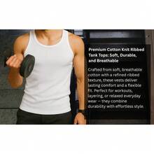 6 Pack Men's Undershirts- Soft Cotton Blend, Tag Less A-Shirt Crew Neck - Comfortable Fit - 什錦 - 查看 3