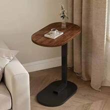 Oval Snack Side Table Sofa Coffee Accent Table,Contemporary Corner Table For Compact Areas, Space-Saving Sofa Side Table For Bedroom,Living Room - Gỗ-B - Xem 4