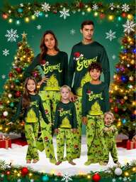 2025 New Year Fall/Winter Collection: Christmas Family Matching Outfits Family-Style Cartoon Character Matching Sets For Families Of Three Or Four Christmas