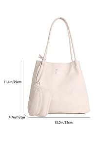 2025 New Arrival Fashion High-End Capacity Handbag Women Retro Tote Bag Versatile Shoulder Bag - White - View 5