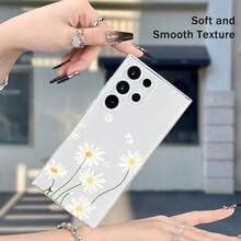 Phone Case/Cover- Daisy-Patterned Transparent Phone Case Hot Selling In Winter And Autumn, Anti Fall Square/Round Edged Transparent Phone Case Or  17/17AIR/17PRO/17PROMAX/16E/16/16PRO/16PLUS/16PROMAX/15/15PLUS/15PRO/15PROMAX/14/14PLUS/14PRO/14PROMAX/13/13mini/13PRO/13PROMAX/12/12mini/11/Plus/Pro/Max/7/8/SE/XS/XS MAX,For Samsung And For GalaxyA56/A54/A53/A52/A14/A15/A05S/A53/A34/S23/S23Ultra/S23FE/S24/S24FE/S24Ulatra/S25/S25FE/S25Ultra/S21FE(Factory Wholesale Price) - 無色 - 查看 5