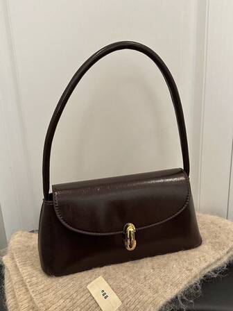 Niche Design Women's Handbag, New Autumn/Winter Versatile Commuter Shoulder Bag, Retro Underarm Baguette Bag