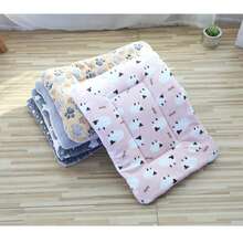 Esterilla acolchada y esponjosa para cama de gato, colchoneta para dormir de gato, cama para perro de felpa de coral con relleno de algodón, manta cálida para cama - Multicolor - Ver 1