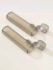 3 pièces Porte-cure-dents et porte-coton-tiges transparent en plastique portable, sac de rangement étanche pour le voyage avec design cylindrique en métal. Petit organisateur de bureau adapté pour le camping et l'extérieur. Sac de rangement moderne et minimaliste en plastique transparent, sac à maquillage, sac de toilette, organisateur de bureau - Multicolore - Voir 4