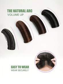 Păr sintetic, breton invizibil, perucă înaltă, dreptă, pieptene, extensii de păr false, accesorii pentru păr natural pentru femei, perucă