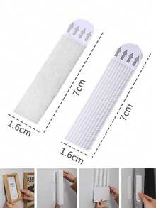 12/24pcs Double-Sided Adhesive Tape - Easy To Install, Non-Damaging Wall Hooks, Tool-Free Removable Adhesive Tape Wall Hooks