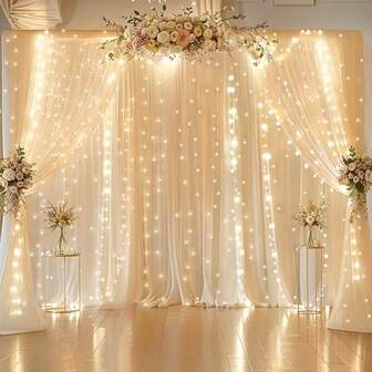 1 pieza Luz de cortina LED de 200/300 con control remoto, cuerda de luces RGB multicolor USB, adecuada para 8 modos de fiestas, bodas y festivales, decoración interior de alambre de cobre y panel de plástico