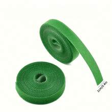Green Plant-Shaped Gardening Hook Loops For Climbing Plants, Used To Secure And Fix Green Plant Branches, Bouquets, Plant Ties, Plant Wrap Ties, Home Garden Plant-Shaped Tape Hook Loop Bamboo Pole Wrap Accessories, Adjustable Garden Cable Ties - Reusable, Strong Grip Plant Support Straps
