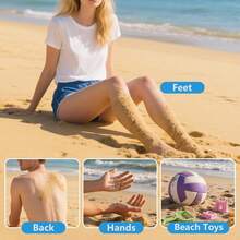 2 Upgraded Sand Remover For Beach, Talc- & Reusable Beach Vacation Essentials For Women, Hawaii Vacation Must Haves Accessories & Gifts, Whole Family - 朗特.西斯塔 - 查看 4