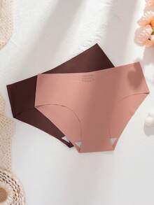 12pcs/Pack Women's Nylon V-Waist Seamless Comfortable Breathable Lift Adhesive Thong Panties - Multicolor - View 5