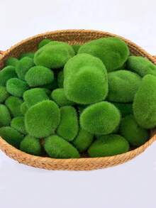 8pcs Artificial Moss Stones, Green Realistic Moss Balls And Rocks, Suitable For Flower Arranging, Fairy Gardens And DIY, Made Of Super Fine Fiber, Seasonal Decor, Garden Accents And Craft Projects, Miniature Landscape, Wall Decor And Photography Props, Outdoor Rock Garden Decor, Party And Holiday Decorations, Boho Style, Bedroom Decor Accessories, Valentine's Day And Mother's Day Decor, Spring Decor