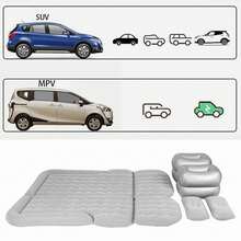 Car Air Mattress Vehicle Inflatable Thickened Travel Bed Sleeping Pad Camping AccessoryGray - White - View 7