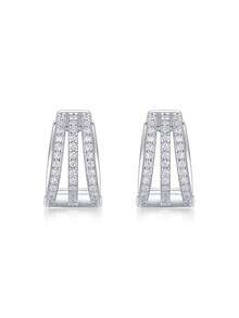 925 Sterling Silver Moissanite Earrings, Unique Design, Hypoallergenic, Suitable For Valentine's Day, Mother's Day, Wedding, Engagement, Birthday, Anniversary, Oxidation-Resistant Packaging - Earrings - View 7