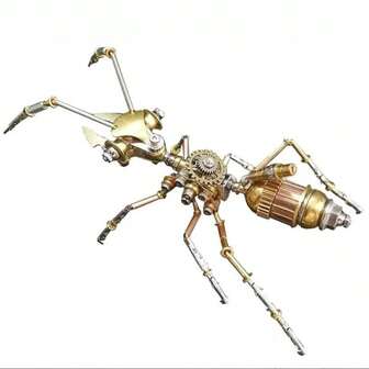 Steampunk Mechanical Ant Metal Assembly Puzzle: DIY 3D Toy Gift (With Tools And Instructions)