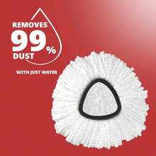 Mop Replace Head, 3 Pack Spin Mop Replacement Head Easywring 1-Tank System, Easy Cleaning, Microfiber, Machine Washable - 白色 - 查看 2