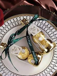 个性化透明DIY定制塑料香槟瓶巧克力糖果盒迷你婚礼蝴蝶结丝带瓶形礼盒派对婴儿派对礼物生日婚礼派对礼品容器儿童糖果包装礼品糖果包装盒