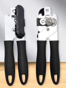 1pc Multi-Function Manual Can Opener, 3-In-1 Can Opener/Bottle Opener, Kitchen Can Opening Tool - Multicolor - View 8