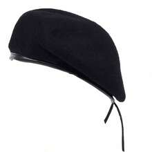 1 chiếc mũ nồi len cho nam, mũ có thể điều chỉnh để mặc ngoài trời thường ngày, thích hợp cho lễ Halloween mùa thu và mùa đông - màu đen - Xem 4