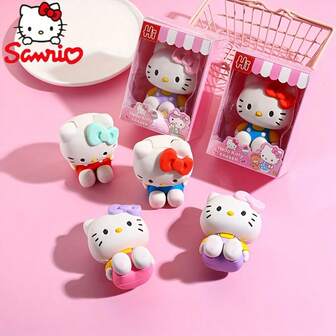  Sanrio Hello Kitty Large 3D Eraser, Featuring Heart And Bow Patterns, Is A Durable Rubber Eraser. It's A Pink And Cute Hello Kitty , A Sweet Multi-Colored Supply For Desk Decoration And Classroom Reward Stationery. This Stationery Can Be Collected And Serves As A Gift For Festivals, Birthdays, Christmas, Thanksgiving, And Back-To-School Season.