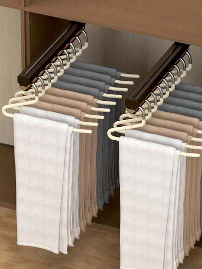 20个/10个/5个装防滑裤架 - 耐用防锈金属衣架，适用于裤子 - 节省空间的开口式衣架，加厚纤细防滑裤架套装，适用于衣柜整理、最大化利用空间、小户型公寓、宿舍、零售展示、洗衣房和旅行，多功能开口设计方便穿脱，节省空间，适用于外套、裙子、裤子，可用于季节性衣柜更新、秋冬季假日衣橱、感恩节和圣诞节礼物准备，防滑握柄，防锈处理，可堆叠悬挂，增加衣柜容量并提高服装可见度，光滑边缘防止勾丝，是礼品包装和搬家的理想之选，精品店风格的整齐收纳，实用家居收纳升级