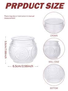 Transparent Crystal Candle Holder, Vintage Candle Holder, Tea Light Candle Holder, Suitable For Dining Table Decor, Home Decor, Bridal Shower, Birthday Party, Christmas, New Year Party Table Decoration, Wedding And More Occasions - Multicolor - View 4