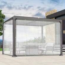 Waterproof & Windproof &Snowproof Heavy-Duty Clear Vinyl Tarp - Perfect For Greenhouses, Gardens, Patios, Pavilions & Camping Cars - Multicolor - View 11