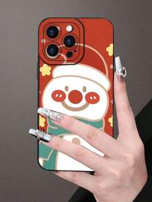 Teléfono 17 Pro 1PC, diseño de muñeco de nieve muy vendido teléfono negro, a prueba de golpes, pantalla y cámara elevadas, mate Simple y ligero Compatible con 17/17Air/17Pro/17ProMax, 16/16Plus/16ProMax, 15, 14, 13, 12, 11 Series, adecuado S22, S23, S24, S25 PLUS ULTRA Series, Pascua, decoración de Halloween/cumpleaños, Novia, novio, amigo o uno mismo. - Negro - Ver 5