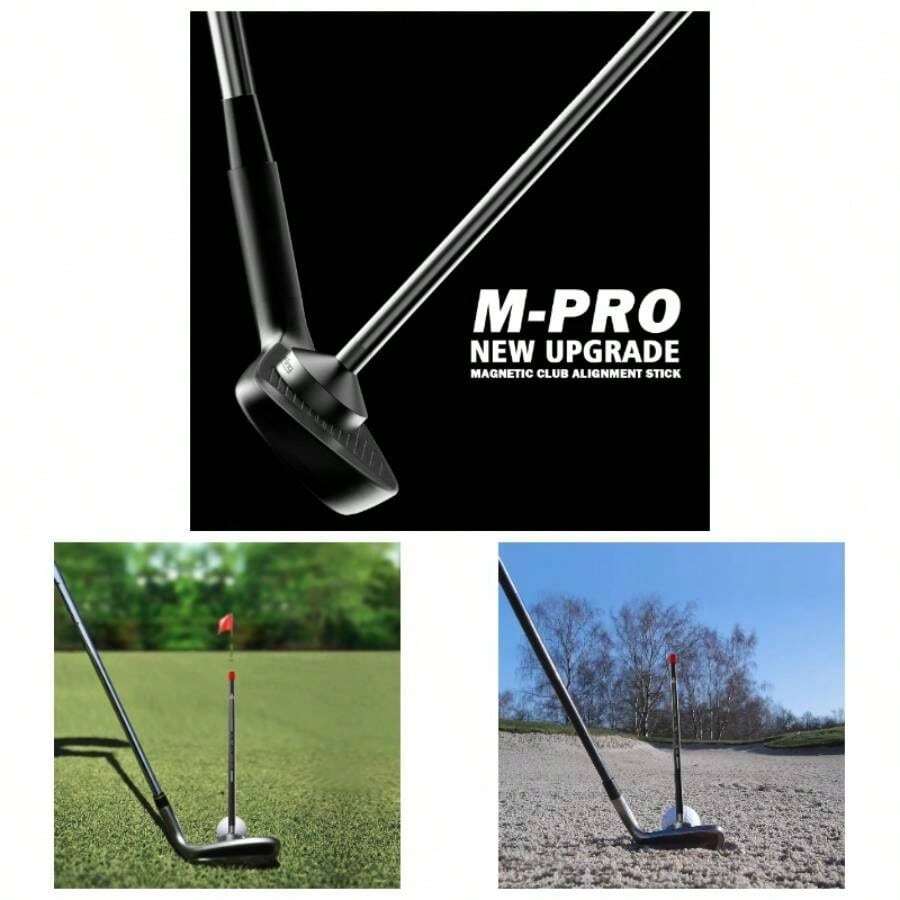 Magnetic Alignment Rods, Club Alignment Sticks, Magnetic Swing Training Aid Accessories Visualize Calibrate Shots, Hit Target With Right Swing, - màu đen - Xem 1