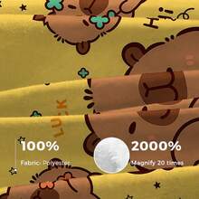 1pc Cute Capybara Printed Blanket - Soft Flannel, Lightweight For All Seasons, Great For Sofa, Bed, Beach, Camping, Ideal For Halloween And Birthday Gifts, Machine Washable - Multicolor - View 9
