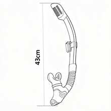 干式呼吸管，液态硅胶咬嘴，浮潜潜水呼吸器