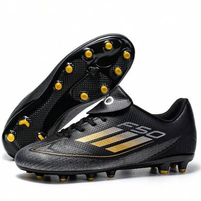 男式足球鞋坚固地面足球鞋专业运动足球鞋室内室外草皮训练运动鞋适合男女足球鞋
