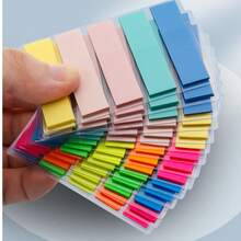 Giấy ghi chú dán trong suốt Morandi - Giấy ghi chú tự dính màu neon mềm mại, bo tròn các góc, bề mặt viết mịn, dùng cho văn phòng, trường học, sổ tay ghi chép, dự án sáng tạo - Màu sắc và kiểu dáng ngẫu nhiên - Xem 4