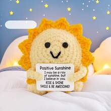 This Sun-Patterned Plush Doll Ornament Comes With An Encouraging Message, Making It A Great Small Gift For Friends And Family. The Adorable Plush Design And Uplifting Words Create A Warm And Sweet Touch! - Multicolor - View 3