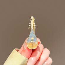 Rose Pipa Hair Clip, New Chinese Style Niche Side Bangs Clip, Creative Retro Hair Accessory - Multicolor - View 6