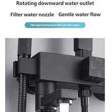 4-Setting Adjustable Shower Head Set, Black, For Home & Hotel Use