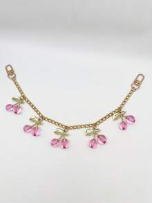 1件装时尚樱桃造型包包链配件，合金树脂材质，大小樱桃图案可选，手提包挂绳，旅行行李箱挂饰，房间装饰，节日礼物，女士包包吊坠，手机配件，手机挂件，钥匙扣，挂绳 - 彩色 - 查看 8