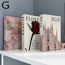 3件套时尚仿书装饰摆件,奢华装饰书,客厅装饰,家居装饰,咖啡桌摆件,现代时尚装饰书,可堆叠展示书,酒店装饰,礼品 - 彩色 - 查看 9