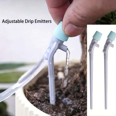 户外自动浇水装置配件，可调节软管滴灌箭头，滴灌浇水装置连接器调节阀过滤喷嘴，适用于户外、花园、温室等场合