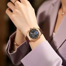 New Dual Display Watch, Three-Needle Electronic Screen, Luminous, Sports Wristwatch, Multi-Function Alarm Clock, Women's Electronic Watch