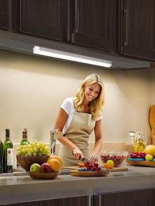 1个USB充电式LED人体感应灯，橱柜衣柜灯，无线LED夜灯，楼梯背光灯，可充电，适用于房间、厨房、厨房配件、衣柜、楼梯、走廊和橱柜，厨房装饰，卧室装饰，卧室，灯具，灯光，房间装饰，感应灯，厨房灯，电池壁灯，吸顶灯，电池灯，圣诞节，万圣节，LED灯，壁灯，壁灯，卧室灯，电池容量：150mAh、200mAh、350mAh，10/20/30/50厘米可选 - 櫥櫃燈條 - 查看 5