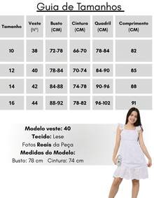 Vestido Curto Juvenil Regata Manga Babado Laise Cintura Solta Casual Conforto e Estilo Amarrar - Branco - Visão 9