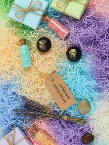 1包，150克拉菲草礼盒填充物，创意填充草，适用于生日、婚礼和伴娘礼物，皱纹纸屑，工艺碎屑拉菲草纸填充物，复活节礼物，生日派对装饰