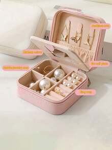 1个镜面首饰盒,便携式旅行拉链首饰盒,简约旅行居家首饰盒,时尚个性化皮革迷你首饰盒,可收纳耳环、项链、戒指,防尘小巧首饰收纳盒,首饰配件收纳盒兼梳妆盒,非常适合存放戒指、吊坠、耳环、领带、手镯等,是送给女友、母亲节、情人节、圣诞节、新年以及男女皆宜的绝佳礼物。 - 彩色 - 查看 5