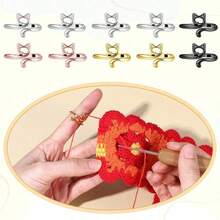 EDCUEBE7 1/15pcs Crochet Tension Rings, Adjustable Knitting Stitch Markers, Yarn Tension Rings, Easy Crochet Stitch Markers (Random Color), Accessories, Mother's Day, Grandmother's, Thanksgiving, Christmas Gifts - Multicolor - View 12