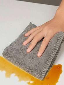 5PCS Microfiber Car Towel Set Cleaning Set In-Car Home Kitchen Quick Drying Absorbent Car Wash Towel Cleaning Cloth Special Absorbent Thickening Non-Trace Automotive Supplies Car Interior Interior Cloth Does Not Shed Hair - Dark Grey - View 5