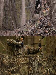 1 块树形仿生迷彩网布，适用于狩猎树架、花园装饰、户外露营、电影道具、观鸟、CS 游戏、汽车罩、派对氛围 - 樹狀仿生迷彩 - 查看 6