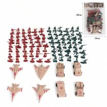 War Toy Mini Soldier Toy Model Military Vehicle Tank Airplane Sandbag Fortress Battle Scene Playset, Christmas Gift, Birthday Gift