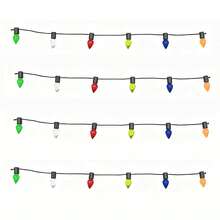 1m Miniature Doll String Lights: 1/12 Scale Fake Miniature Lamps For New Year, Easter, Celebrations, Electroplated Mini Light Bulb Beads String, Non-Electric, Multi-Style Christmas Holiday Decor Lights, Party Decoration, Model Scenes (Random Lamp Color) - Multicolor - View 15