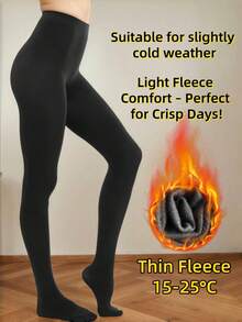 Quần tất lông cừu mỏng dành cho nữ - Quần tất lót nhiệt mỏng cho những ngày hơi lạnh 15-25℃, quần legging cạp cao nhiều màu (Nâu cà phê, Đen, Xanh navy, Đỏ tía, Xanh lá đậm, Màu da) dành cho nữ - Nhiều màu - Xem 6